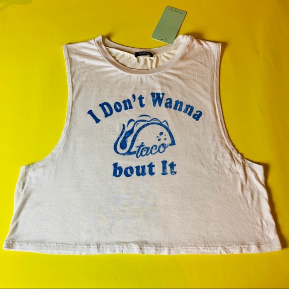 {RHAPSODY} I Don’t Wanna Taco Bout It Tank Top - Picture 8 of 8